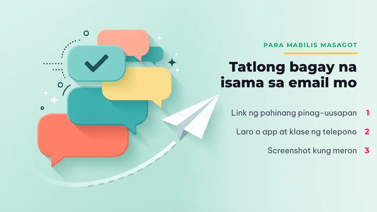 Ano ang isulat para mabilis masagot Tatlong bagay na isama sa email kapag nakikipag-ugnayan sa Palayaw.com