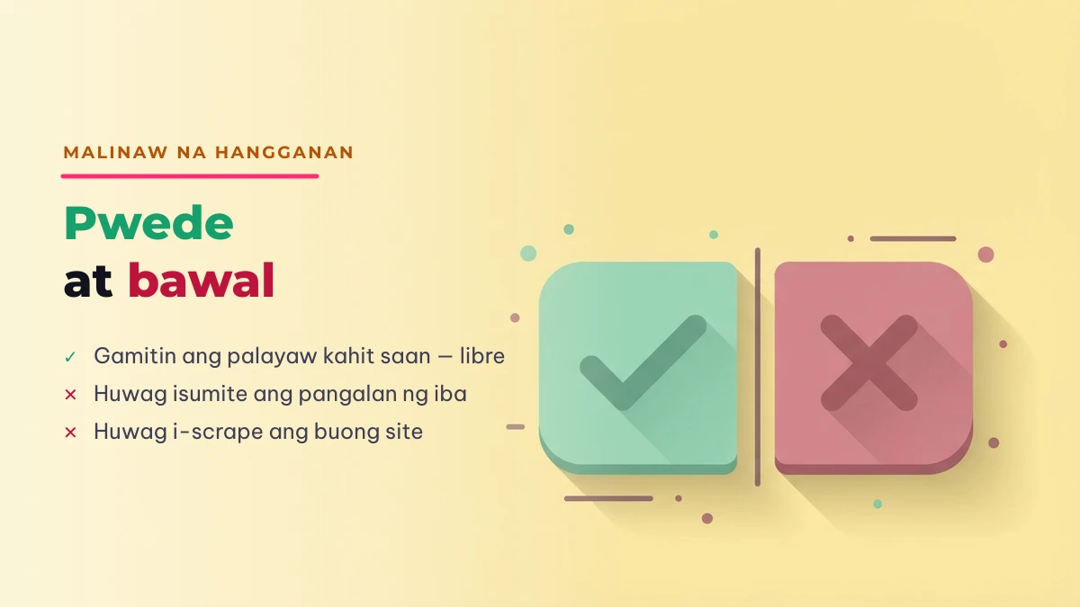Ano ang pwede at ano ang bawal Ano ang pwede at bawal sa paggamit ng Palayaw.com