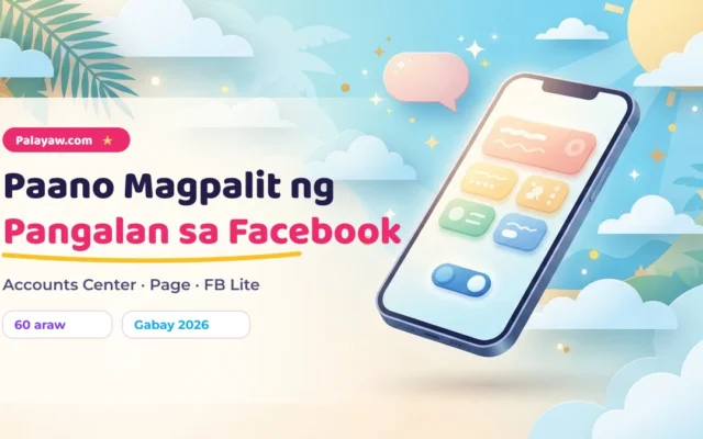 Paano Magpalit ng Pangalan sa Facebook (2026): Profile, Page at FB Lite