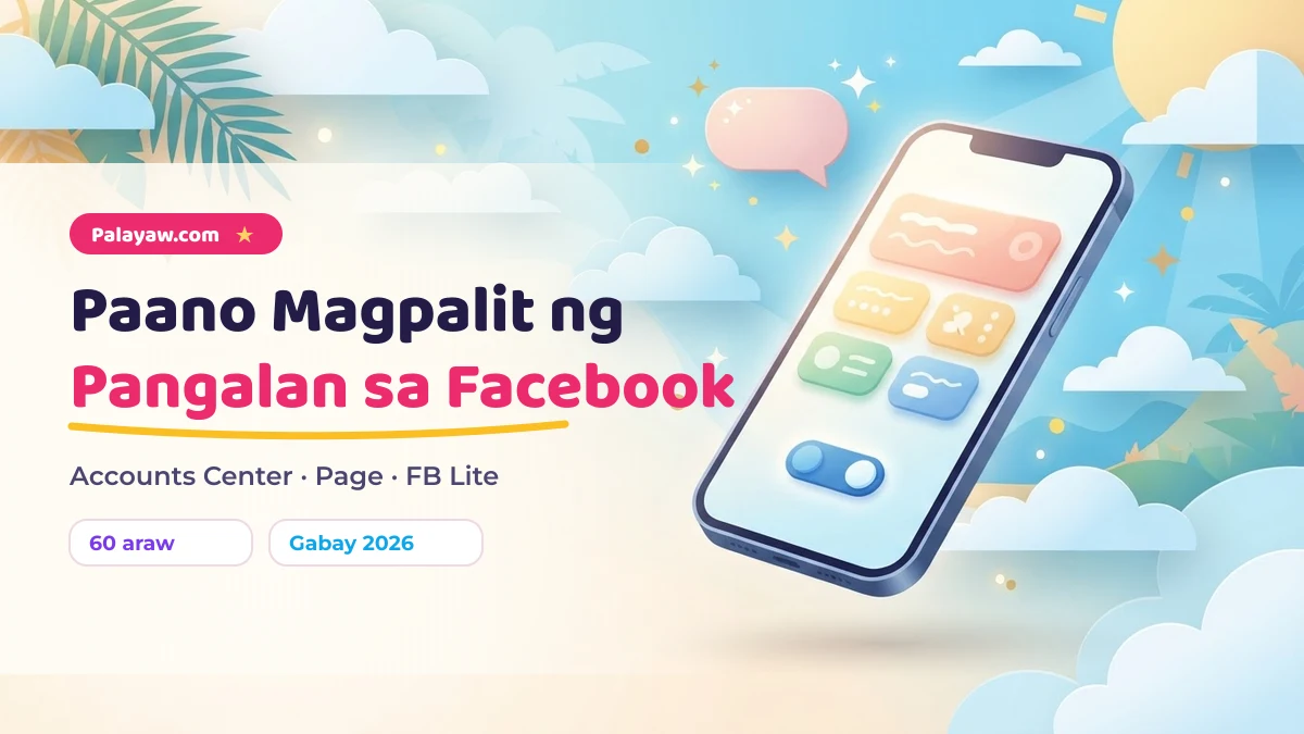 Paano magpalit ng pangalan sa Facebook gamit ang Accounts Center