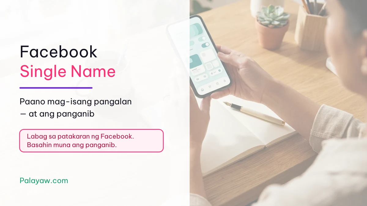 Facebook single name: paano mag-isang pangalan at ang panganib