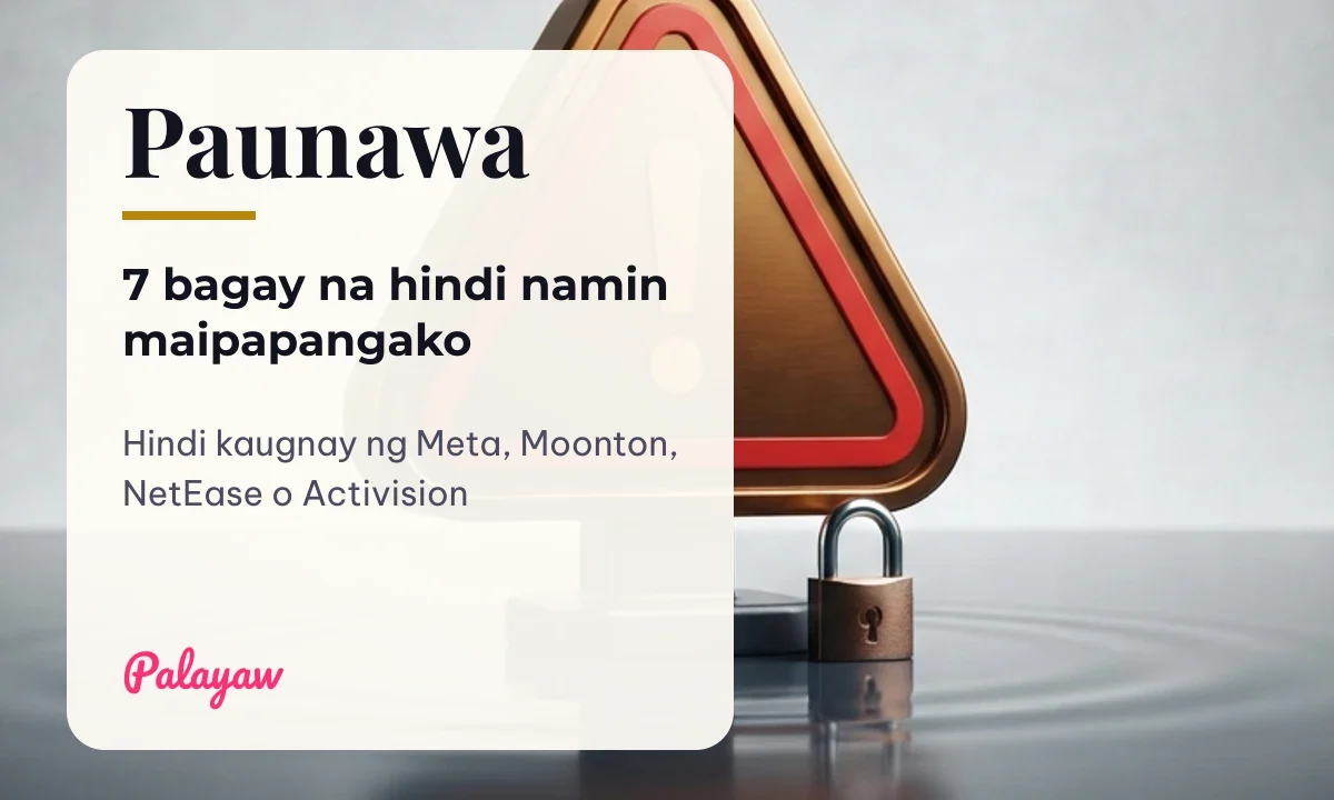 Paunawa ng Palayaw: hindi kaugnay ng Meta, Moonton, NetEase o Activision